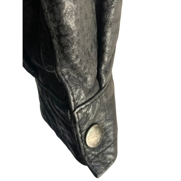 Vintage Byrnes & Baker Black Leather Bomber Jacket Men’s M 80s 90s Moto Biker - Picture 12 of 13